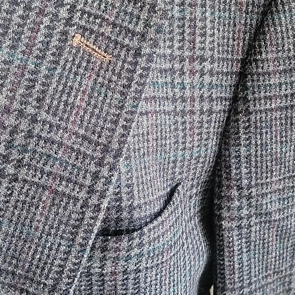 Vintage Woolrich Blazer Plaid Wool Blue Multicolor Excellent Condition